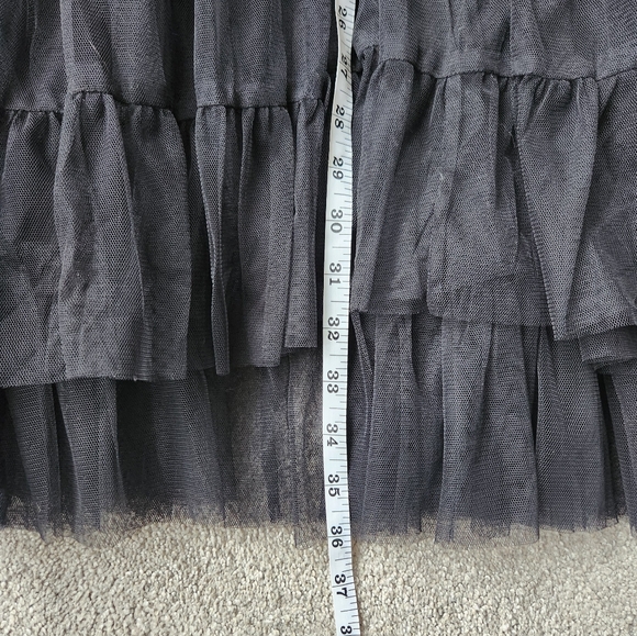 Anthropologie Maeve Tiered Tulle Tunic Dress Whimsigoth Witchy Dark Fairy Size L - Picture 9 of 11
